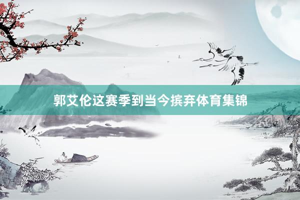 郭艾伦这赛季到当今摈弃体育集锦