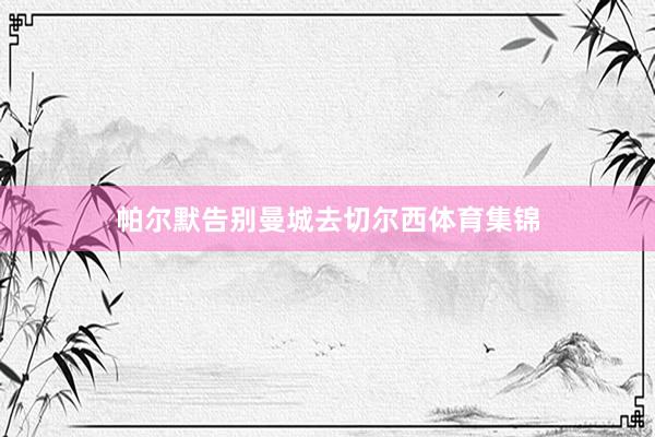 帕尔默告别曼城去切尔西体育集锦