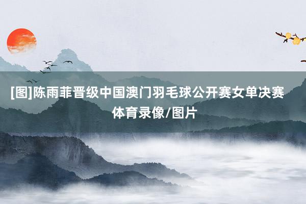 [图]陈雨菲晋级中国澳门羽毛球公开赛女单决赛    体育录像/图片