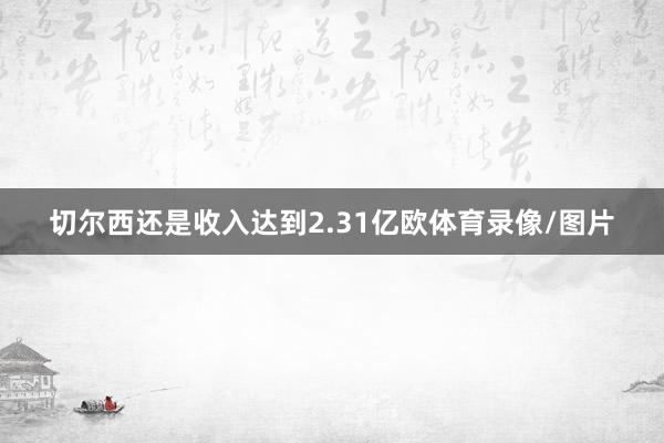 切尔西还是收入达到2.31亿欧体育录像/图片