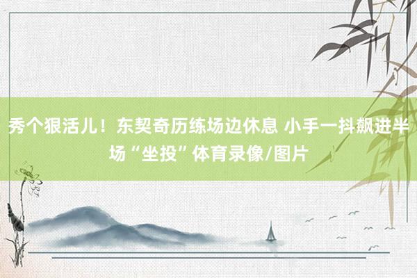 秀个狠活儿！东契奇历练场边休息 小手一抖飙进半场“坐投”体育录像/图片