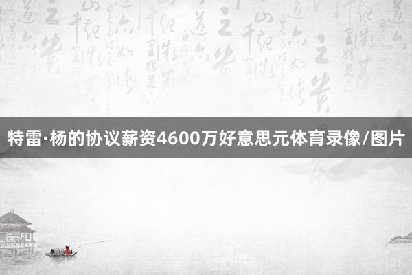特雷·杨的协议薪资4600万好意思元体育录像/图片