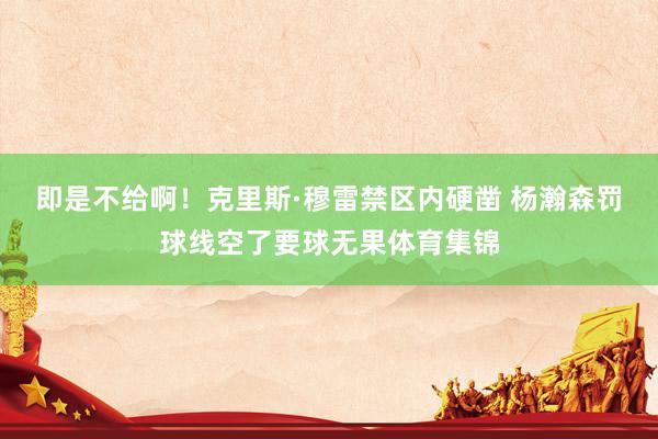 即是不给啊！克里斯·穆雷禁区内硬凿 杨瀚森罚球线空了要球无果体育集锦