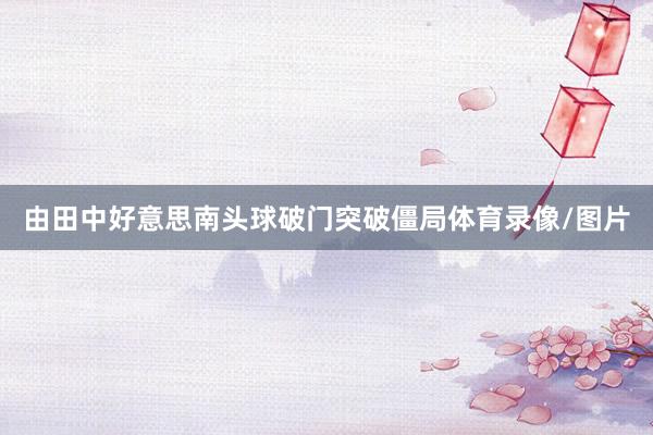 由田中好意思南头球破门突破僵局体育录像/图片
