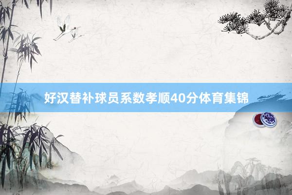 好汉替补球员系数孝顺40分体育集锦