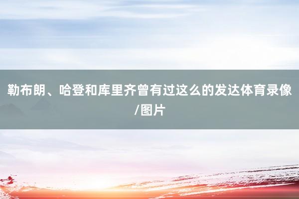 勒布朗、哈登和库里齐曾有过这么的发达体育录像/图片
