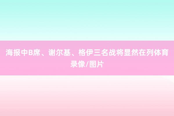 海报中B席、谢尔基、格伊三名战将显然在列体育录像/图片